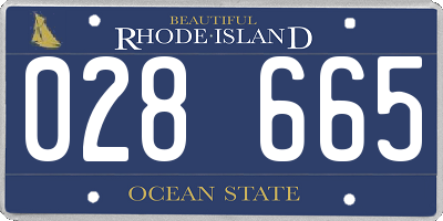 RI license plate 028665