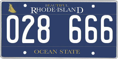 RI license plate 028666