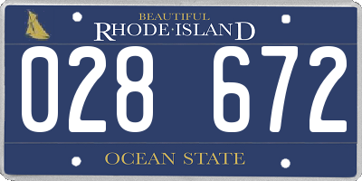 RI license plate 028672