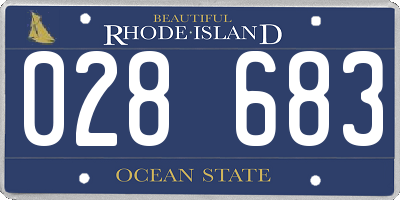 RI license plate 028683