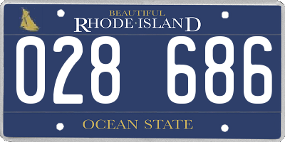RI license plate 028686