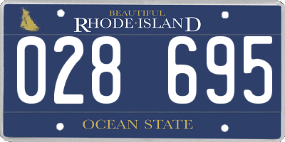 RI license plate 028695