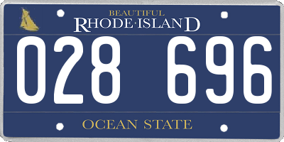 RI license plate 028696