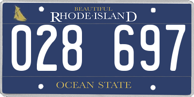 RI license plate 028697