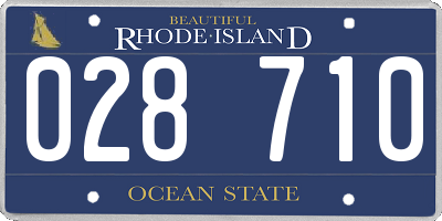 RI license plate 028710