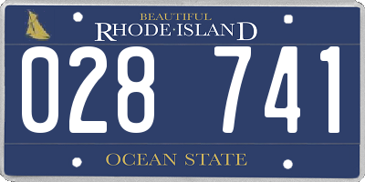 RI license plate 028741