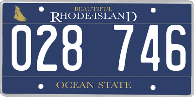RI license plate 028746