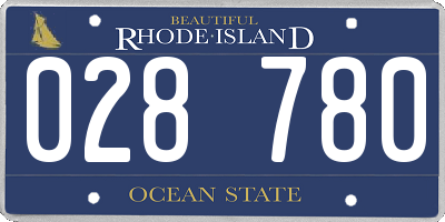 RI license plate 028780