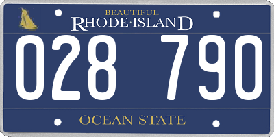 RI license plate 028790