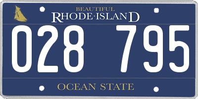 RI license plate 028795