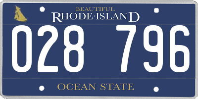 RI license plate 028796