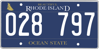 RI license plate 028797