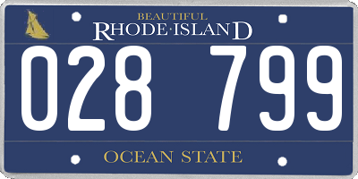 RI license plate 028799