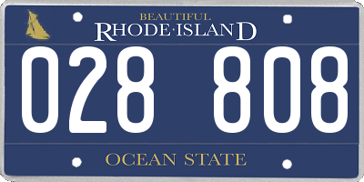 RI license plate 028808