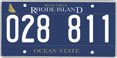 RI license plate 028811
