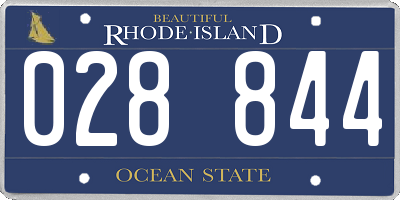 RI license plate 028844