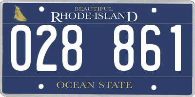 RI license plate 028861