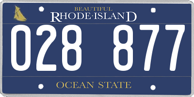 RI license plate 028877