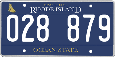 RI license plate 028879
