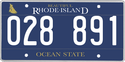 RI license plate 028891