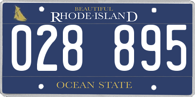 RI license plate 028895