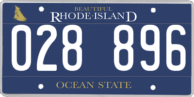 RI license plate 028896