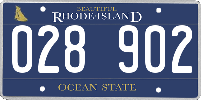 RI license plate 028902