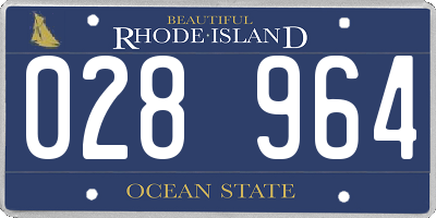 RI license plate 028964