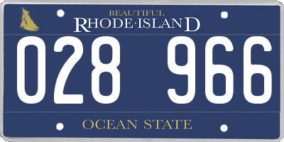 RI license plate 028966