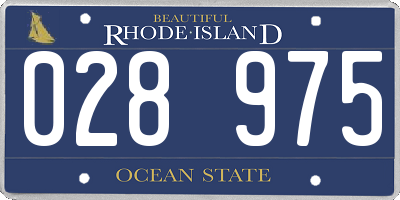RI license plate 028975