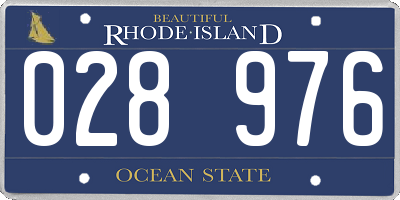 RI license plate 028976
