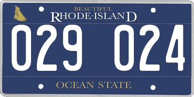 RI license plate 029024