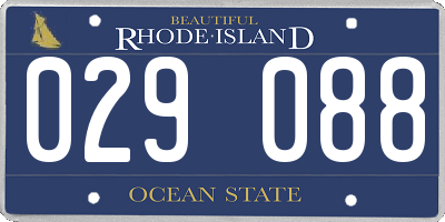 RI license plate 029088