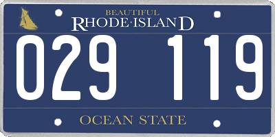 RI license plate 029119