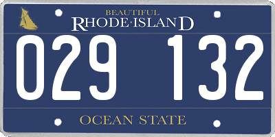 RI license plate 029132
