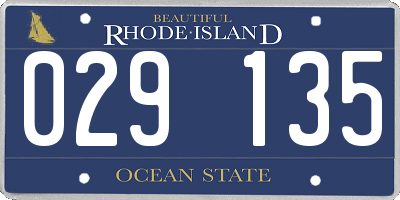 RI license plate 029135