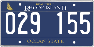 RI license plate 029155
