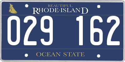 RI license plate 029162