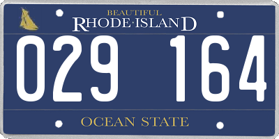 RI license plate 029164