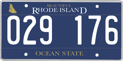 RI license plate 029176