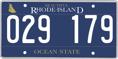 RI license plate 029179