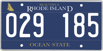 RI license plate 029185