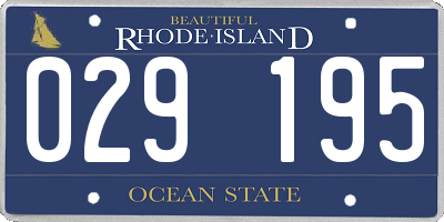 RI license plate 029195