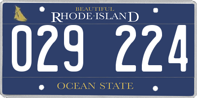 RI license plate 029224