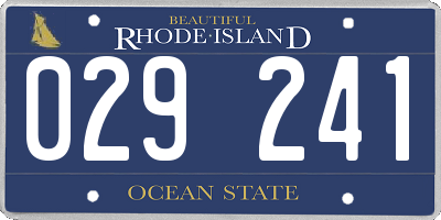 RI license plate 029241