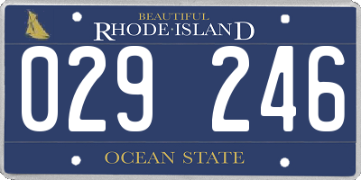 RI license plate 029246