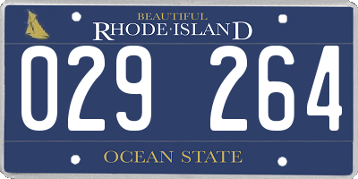 RI license plate 029264