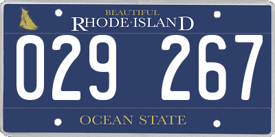 RI license plate 029267