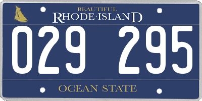 RI license plate 029295