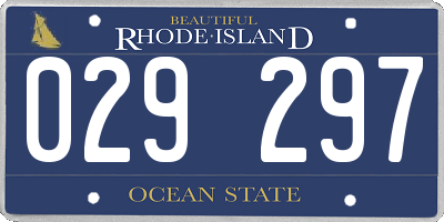 RI license plate 029297